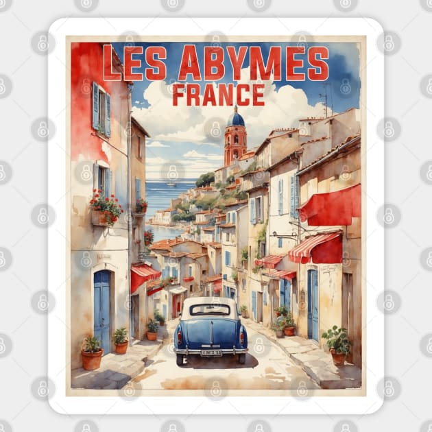 Les Abymes France Vintage Travel Poster Tourism Magnet by TravelersGems